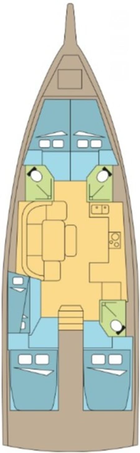 Charter Rental Sailboat LA NENA in BVI Layout | Yacht4Less
