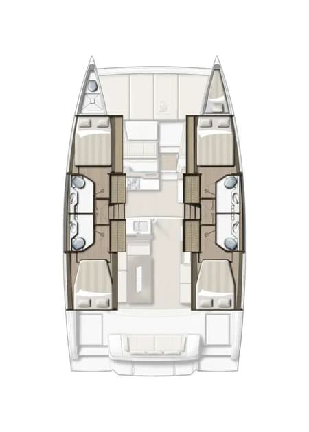 Charter Rental Catamaran Silver IX in Greece Layout | Yacht4Less