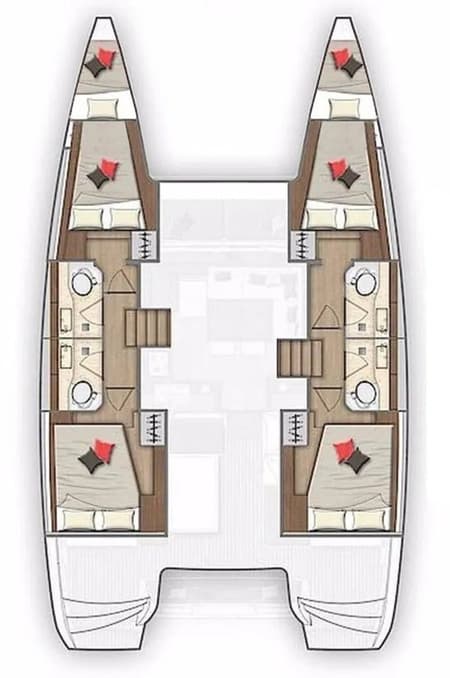 Charter Rental Catamaran Ioli II in Greece Layout | Yacht4Less