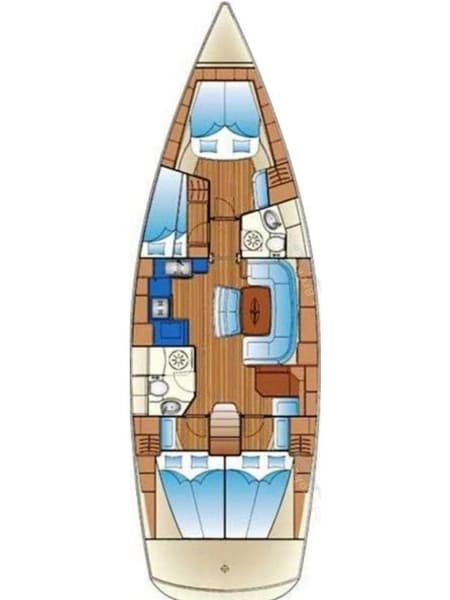 Charter Rental Sailboat Chronos in Greece Layout | Yacht4Less