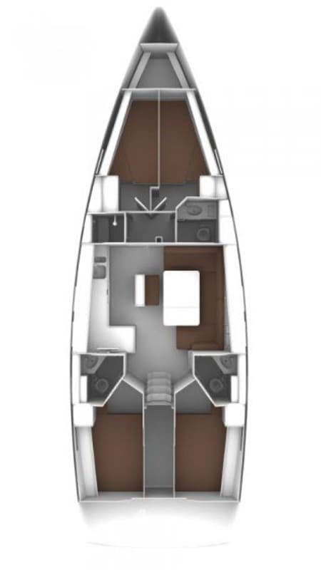 Charter Rental Sailboat Sea Wonder II in Greece Layout | Yacht4Less