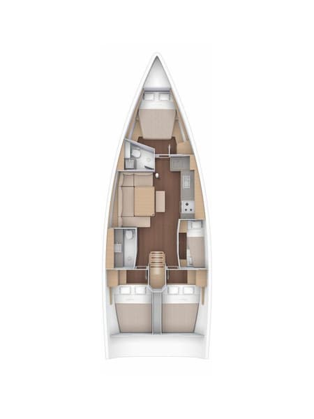Charter Rental Sailboat Ocean Whisper in Greece Layout | Yacht4Less