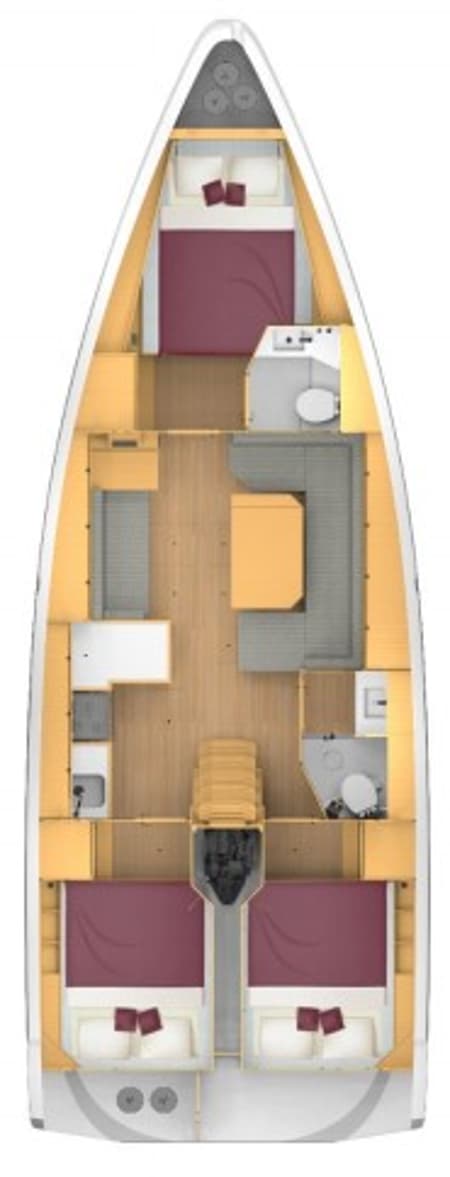 Charter Rental Sailboat Maia in Greece Layout | Yacht4Less