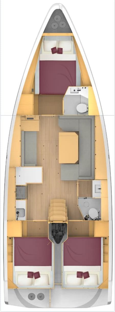 Charter Rental Sailboat Marabou in Greece Layout | Yacht4Less