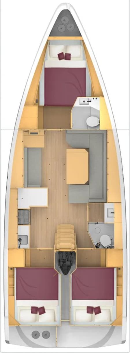 Charter Rental Sailboat Oktana in Greece Layout | Yacht4Less