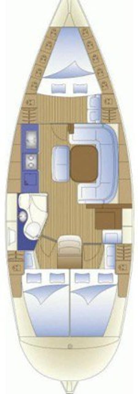 Charter Rental Sailboat Noelle in Greece Layout | Yacht4Less