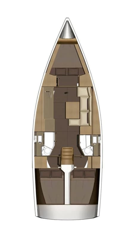 Charter Rental Sailboat Wanderlust in Greece Layout | Yacht4Less