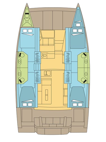 Charter Rental Catamaran WHITE PRINCESS in Italy Layout | Yacht4Less