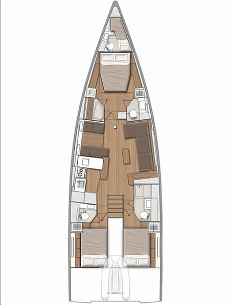 Charter Rental Sailboat Ikigai in Greece Layout | Yacht4Less