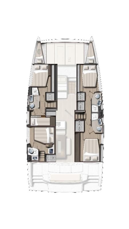Charter Rental Catamaran Ecstasis in Greece Layout | Yacht4Less