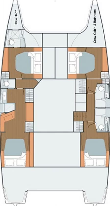 Charter Rental Catamaran Isabella in Greece Layout | Yacht4Less