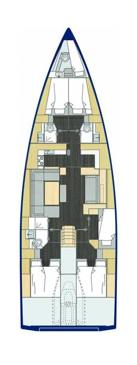 Charter Rental Sailboat Seacret in Greece Layout | Yacht4Less