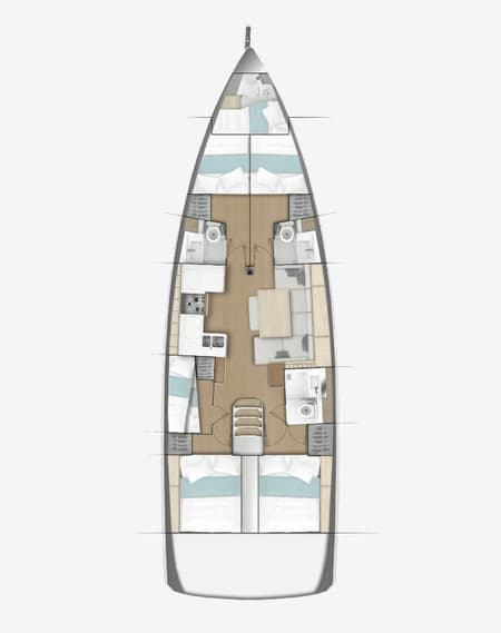 Charter Rental Sailboat Infinitea in Maldives Layout | Yacht4Less