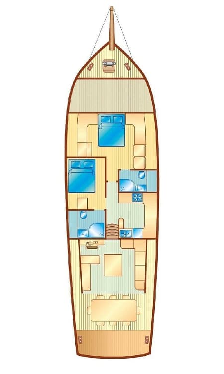 Charter Rental Gulet Zorbas in Turkey Layout | Yacht4Less
