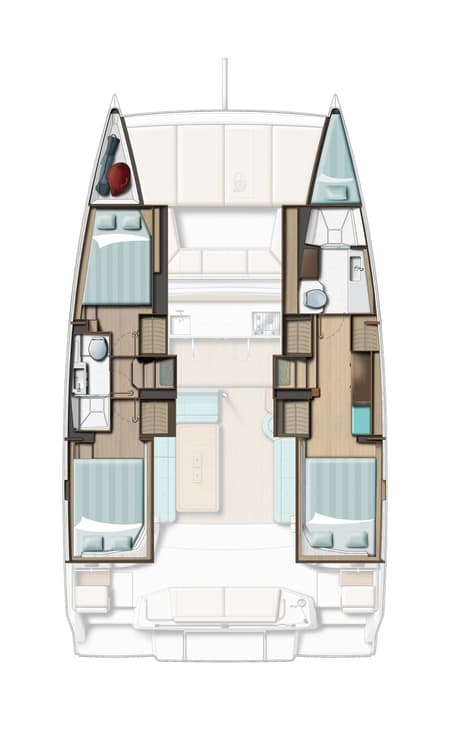 Charter Rental Catamaran Vag Eurvad in Caribbean Layout | Yacht4Less