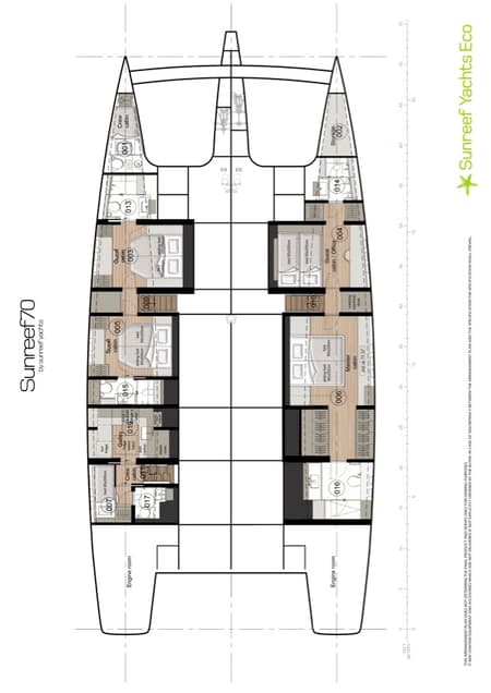 Charter Rental Catamaran Midori in Croatia Layout | Yacht4Less