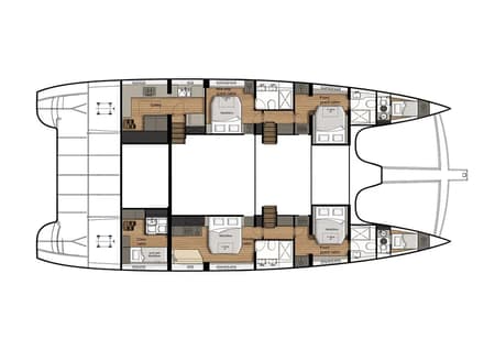Charter Rental Catamaran Amelie in Spain Layout | Yacht4Less