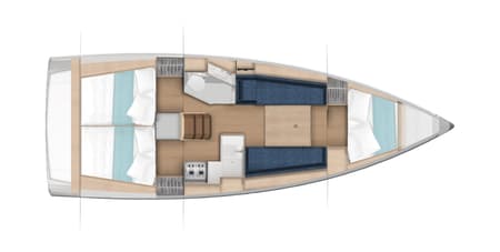 Charter Rental Sailboat NN1 in BVI Layout | Yacht4Less