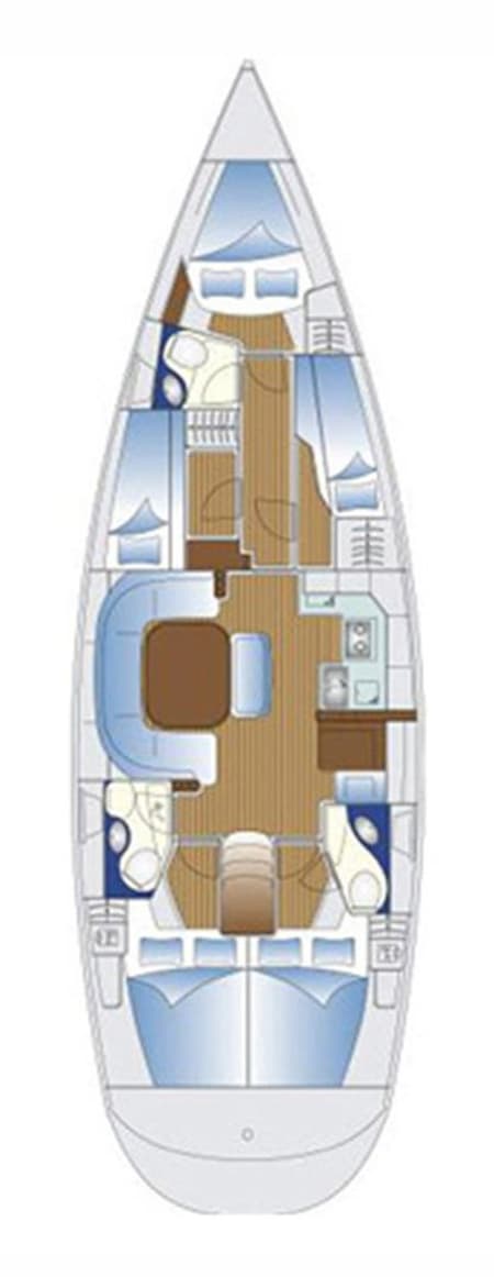 Charter Rental Sailboat Kyknos in Greece Layout | Yacht4Less