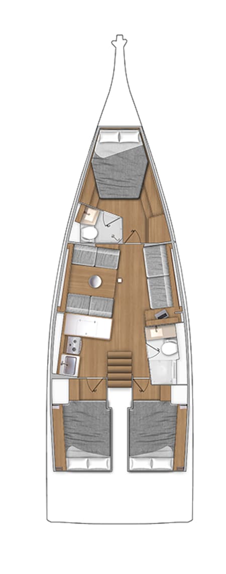 Charter Rental Sailboat Bart in Croatia Layout | Yacht4Less