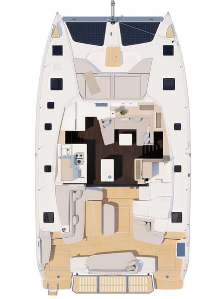 Charter Rental Catamaran Blue Escape in Croatia Layout | Yacht4Less