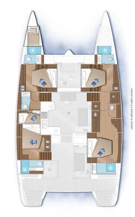 Charter Rental Catamaran La Dolce Vita in Croatia Layout | Yacht4Less