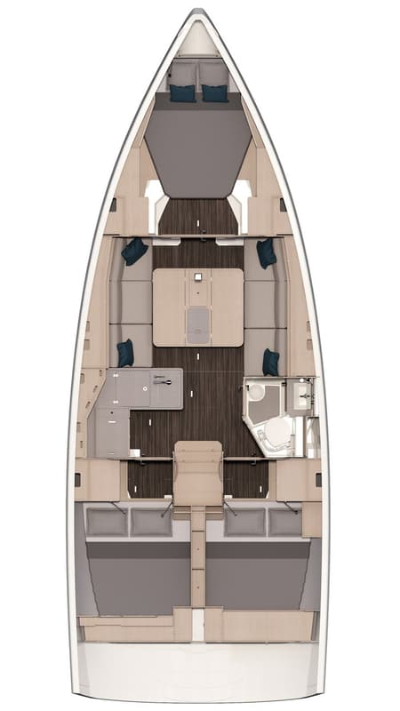 Charter Rental Sailboat Evren in France Layout | Yacht4Less