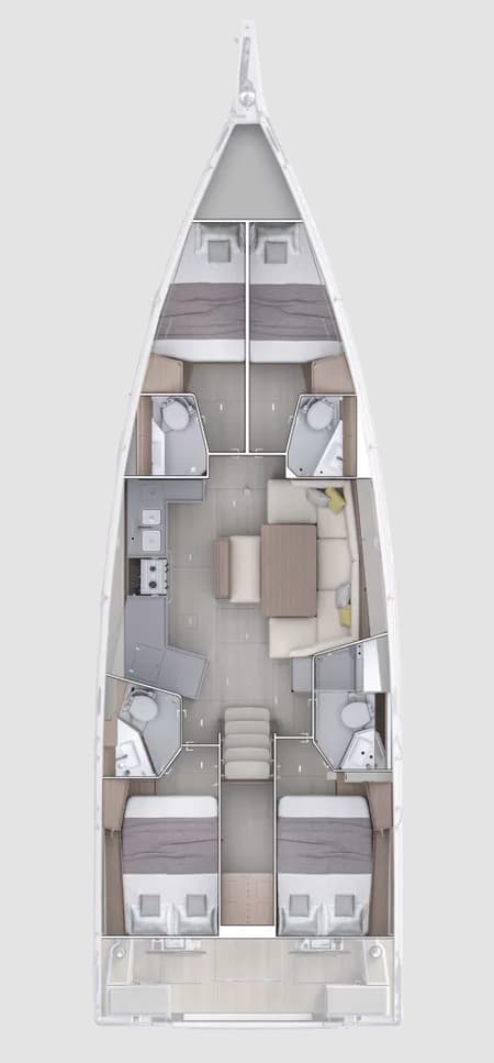 Charter Rental Sailboat Onda su onda in Italy Layout | Yacht4Less