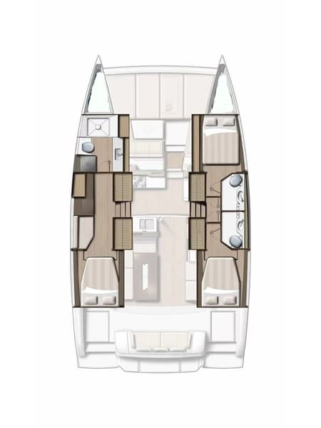 Charter Rental Catamaran Malie in BVI Layout | Yacht4Less
