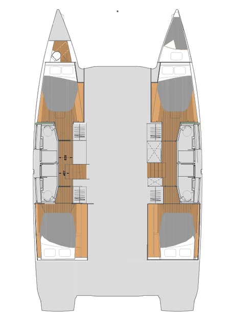 Charter Rental Catamaran Family Therapy in BVI Layout | Yacht4Less