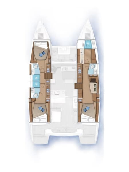 Charter Rental Catamaran Cali Jack in BVI Layout | Yacht4Less