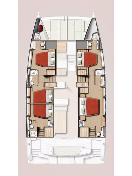 Charter Rental Catamaran Blueberry in BVI Layout | Yacht4Less