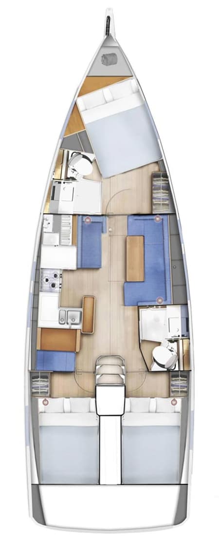 Charter Rental Sailboat Bona Res in Croatia Layout | Yacht4Less