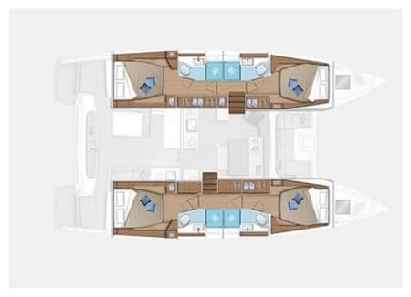 Charter Rental Catamaran CU Sailing II in Bahamas Layout | Yacht4Less