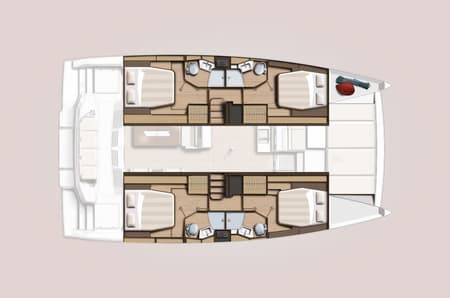 Charter Rental Catamaran Exodus in Bahamas Layout | Yacht4Less