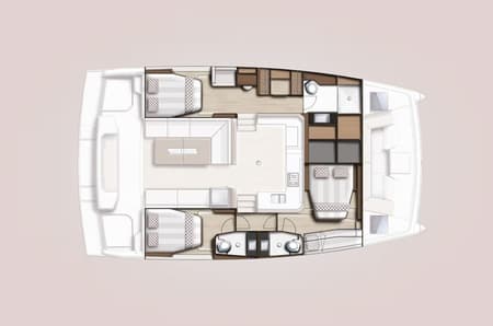 Charter Rental Catamaran Gabrielle Marie in Bahamas Layout | Yacht4Less