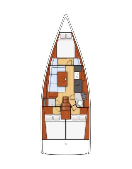 Charter Rental Sailboat Moin in Spain Layout | Yacht4Less