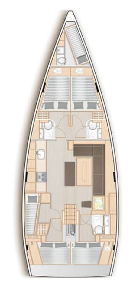 Charter Rental Sailboat Pegasus in Croatia Layout | Yacht4Less