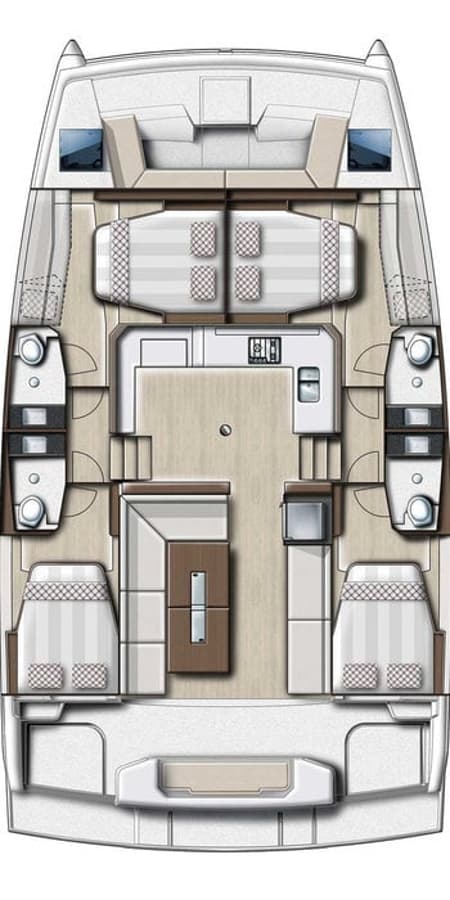 Charter Rental Catamaran Lucky Fin in Caribbean Layout | Yacht4Less