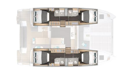 Charter Rental Catamaran Ema in Seychelles Layout | Yacht4Less