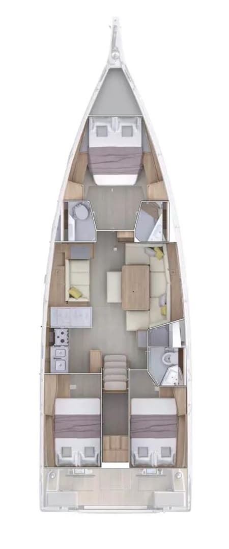 Charter Rental Sailboat You and Me in Croatia Layout | Yacht4Less