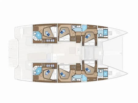 Charter Rental Catamaran Eterna in Seychelles Layout | Yacht4Less