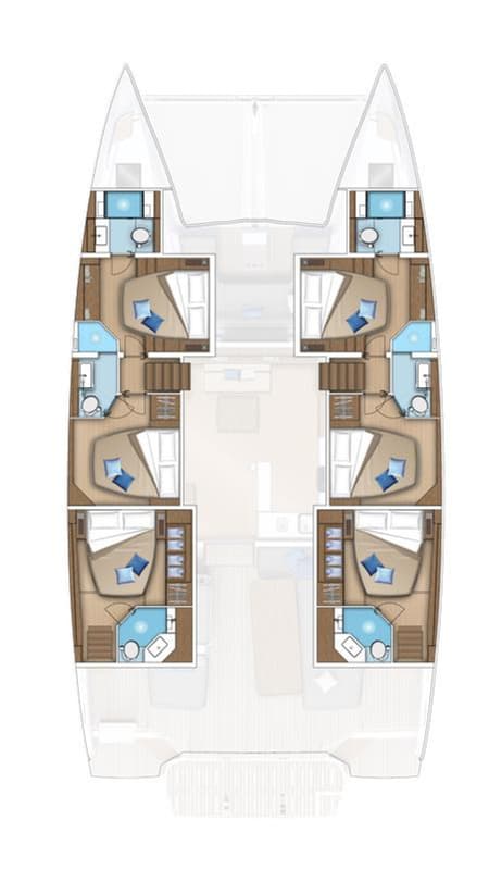 Charter Rental Catamaran Eterna in Seychelles Layout | Yacht4Less
