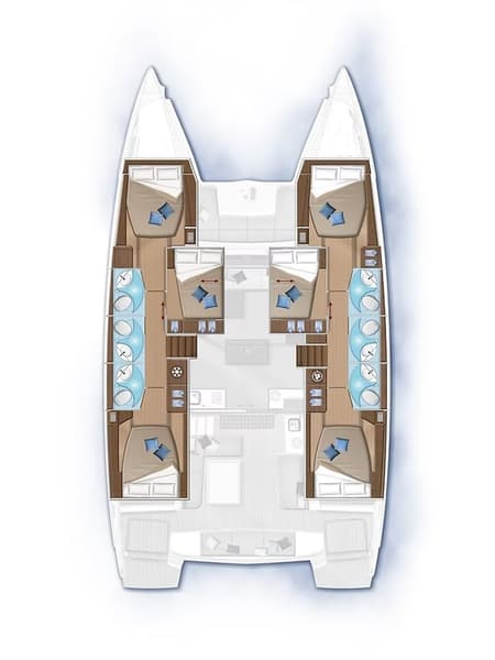 Charter Rental Catamaran Buena Vida in BVI Layout | Yacht4Less