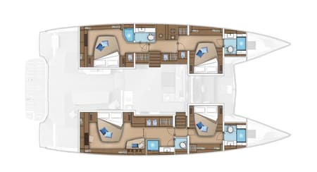 Charter Rental Catamaran Nomad in Croatia Layout | Yacht4Less