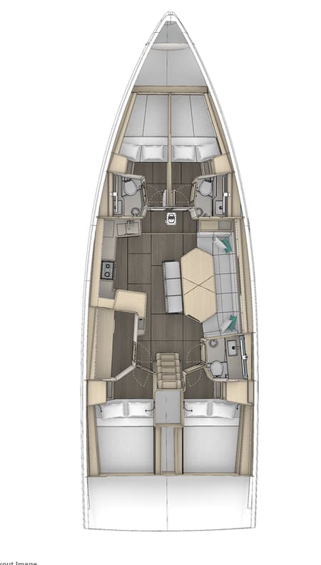 Charter Rental Sailboat NN in Greece Layout | Yacht4Less