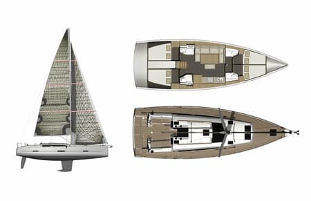 Charter Rental Sailboat Vanilla Sky in Greece Layout | Yacht4Less