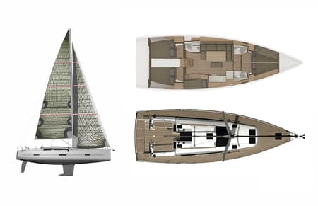 Charter Rental Sailboat Fish N'Chips in Greece Layout | Yacht4Less