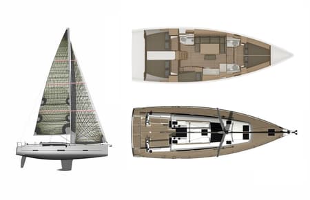 Charter Rental Sailboat Salted Caramel in Greece Layout | Yacht4Less