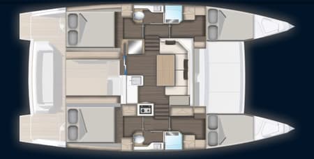 Charter Rental Catamaran Vesta in Turkey Layout | Yacht4Less